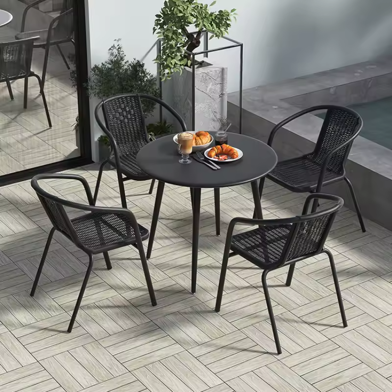 Minimalist Black Patio Bistro Set