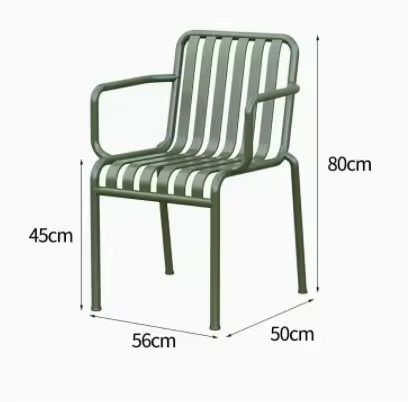 Contemporary Green Poolside Patio Dining Set - Outdoor Table & Chairs
