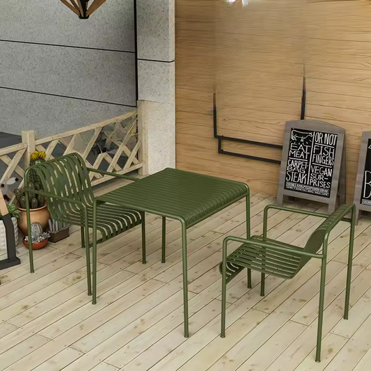 Modern Simplicity Green Outdoor Patio Set