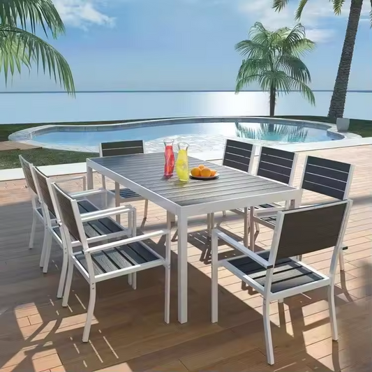 Poolside Paradise Elegant Outdoor Dining Set
