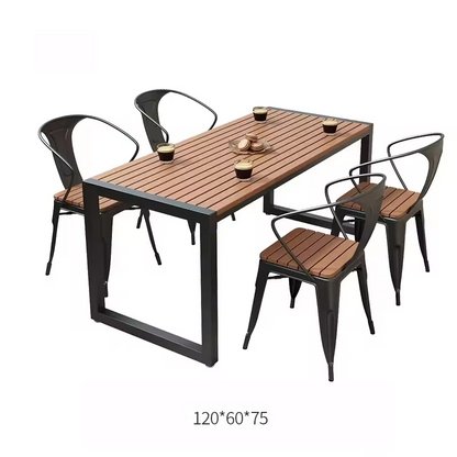Modern 5-Piece Outdoor Dining Set - Stylish and Compact